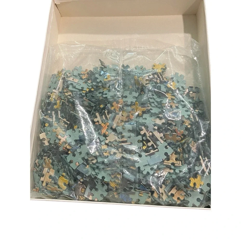 MB Retro 1000 Piece Puzzle Bieres De La Meuse Alphonse Mucha Complete